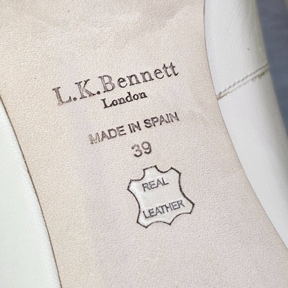 LK Bennett Avalina Pointed Toe Pump (Women) | Nordstromrack L.K. Bennett London Corrina Genuine Napa Leather 3” High Vamp Pump EU39 US9 Bone